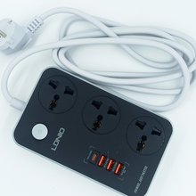 3 Ways Power Socket & 4 USB Port